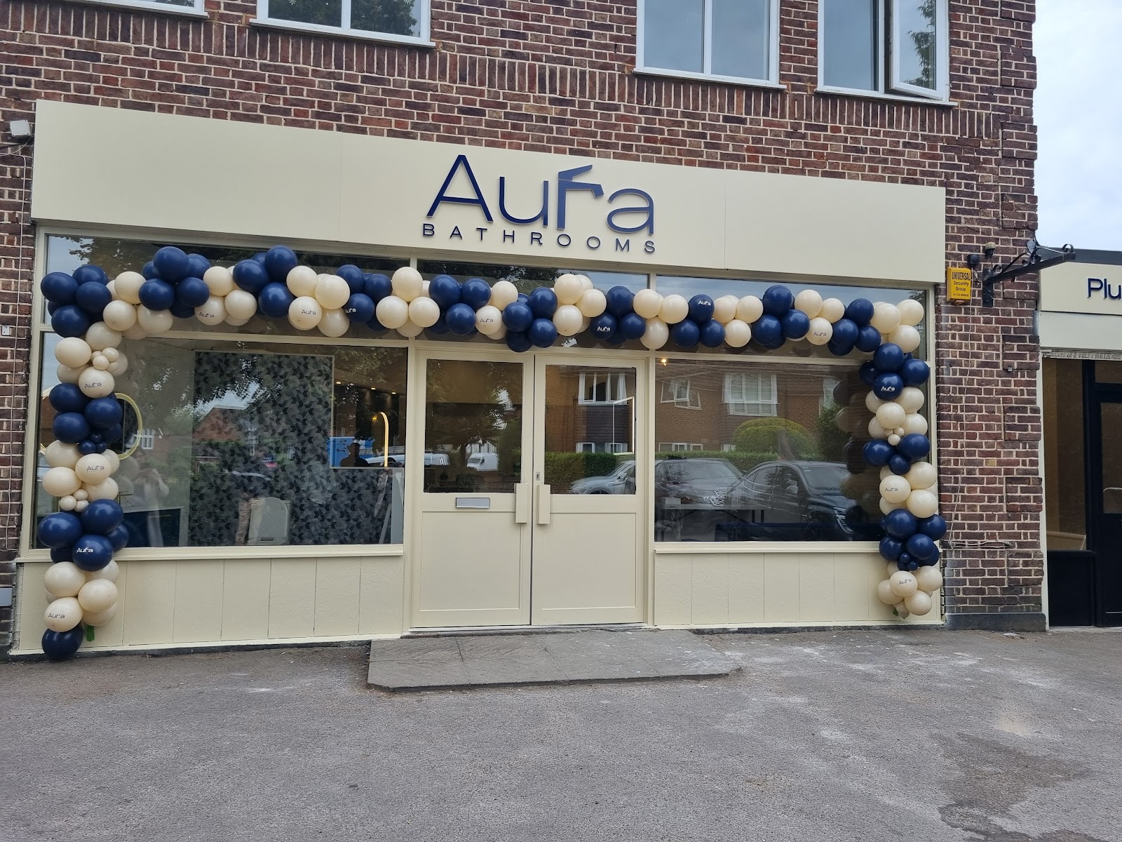The Gerrards Cross showroom on opening day — the emporium that lets clients see, touch and compare full room sets in person.